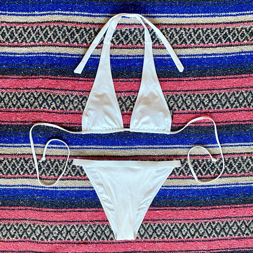 Victoria's Secret PINK Size M Multi-Way Halter With High Cut Bikini Bottom